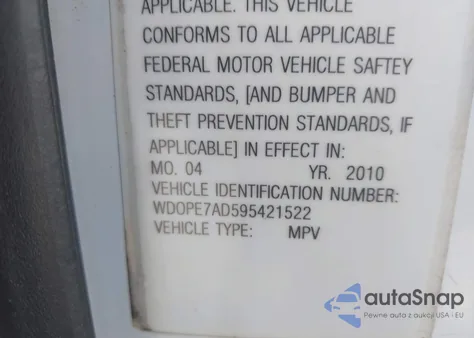 2009 Dodge Sprinter 2500 z USA, uszkodzony, nr VIN WD0PE7AD595421522